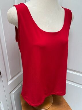 cleo Red Scoop Neck Tank Top